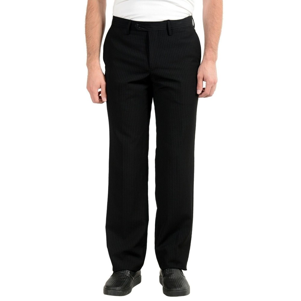 Versace Collection Wool Striped Dress Pants Size 56  US 37X28.5"